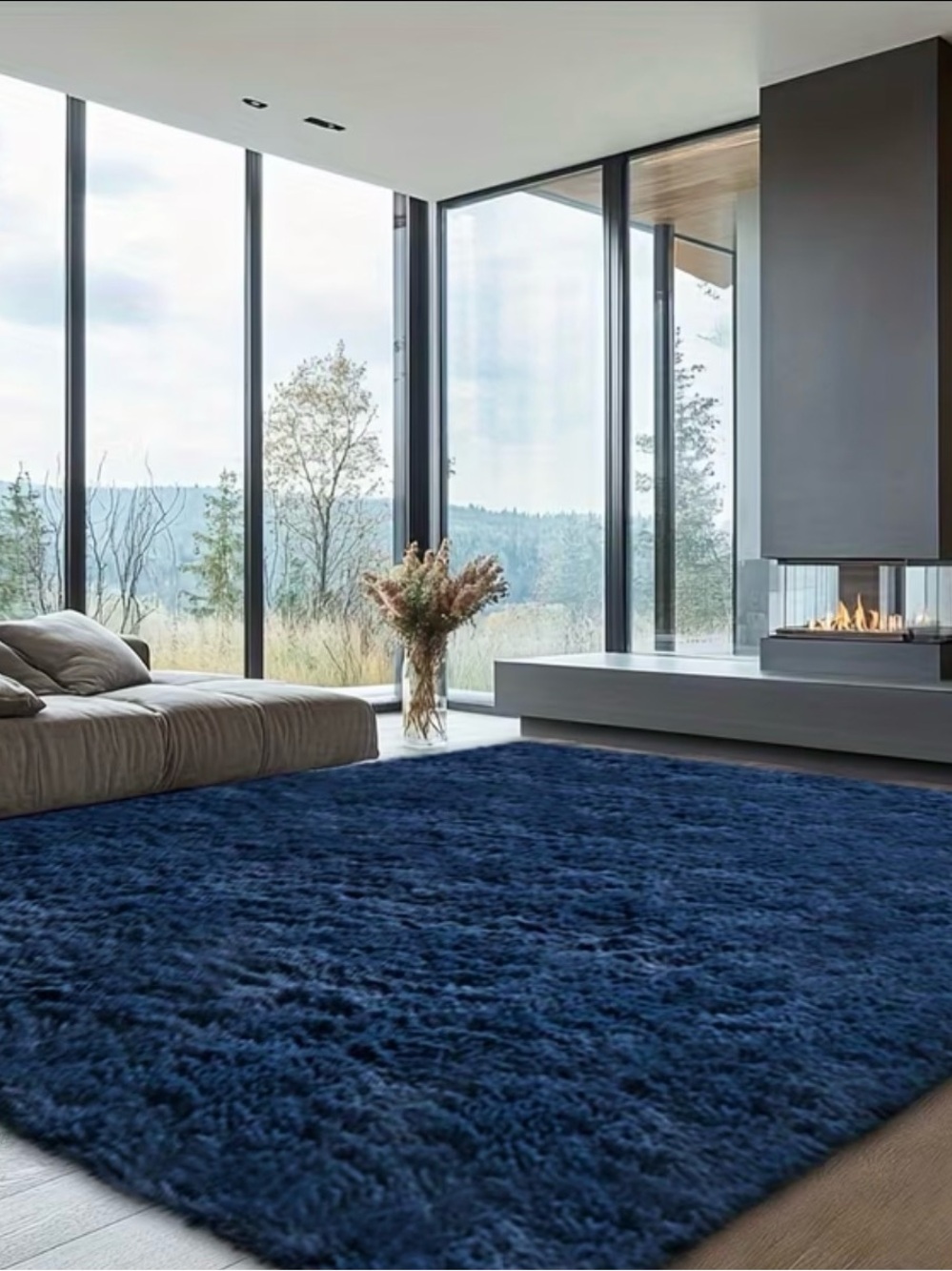 Navy  rug